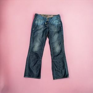 River Island BUTTONS Boyfit Slouch low rise jeans wide leg size Uk 8S US 4S